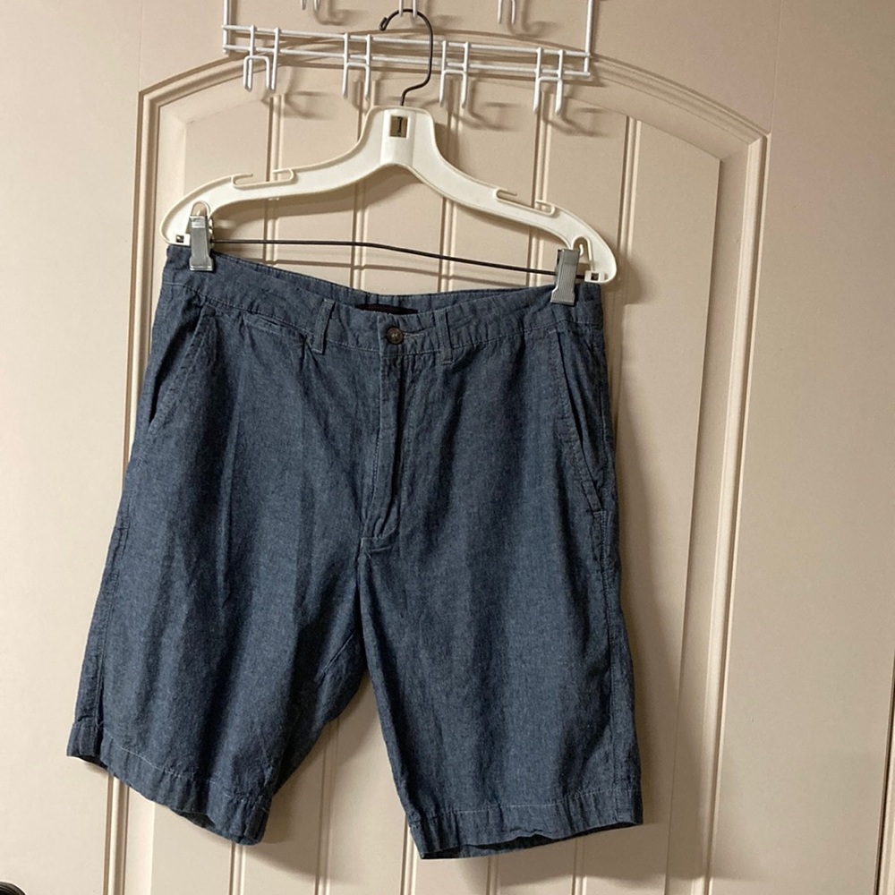 Adam Levine Cotton 5 Pocket Button & Zipper Closure Lightweight Blue Shorts Sz32